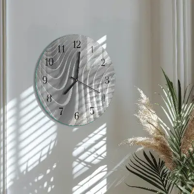 Klok glas met opdruk rond Abstractie