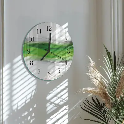 Klok glas met opdruk rond Abstractie