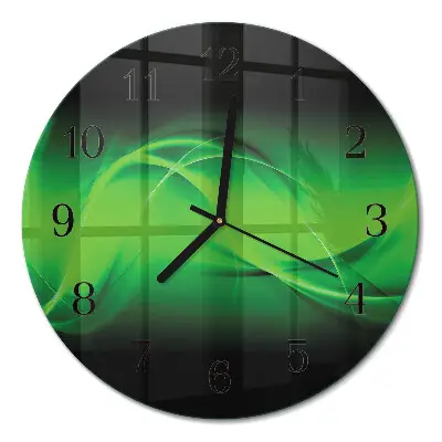 Wandklok glas decoratie rond Abstractie
