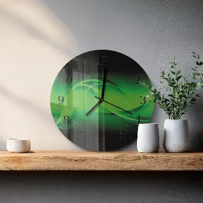 Wandklok glas decoratie rond Abstractie