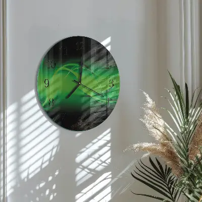 Wandklok glas decoratie rond Abstractie