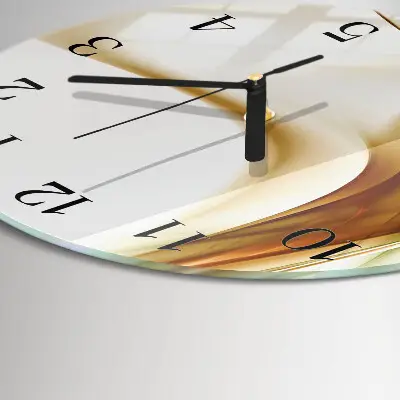 Ronde glazen wandklok Abstractie
