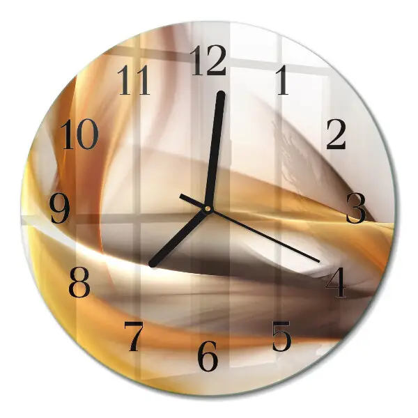 Klok glas met opdruk rond Abstractie