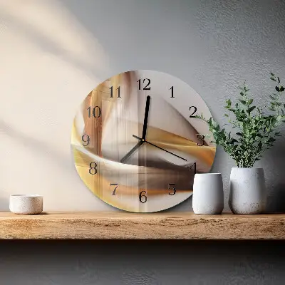 Klok glas met opdruk rond Abstractie