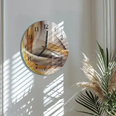 Klok glas met opdruk rond Abstractie