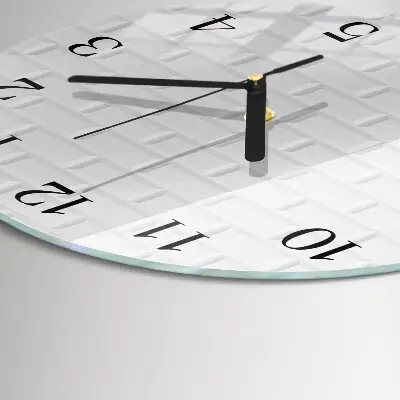 Wandklok glas decoratie rond Baksteen