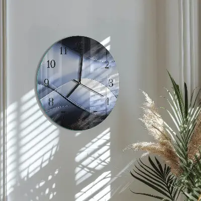 Ronde glas klok Abstractie