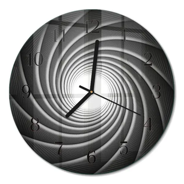 Ronde glas klok Vortex