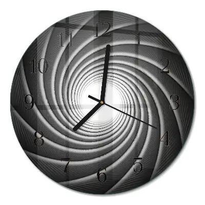 Ronde glas klok Vortex