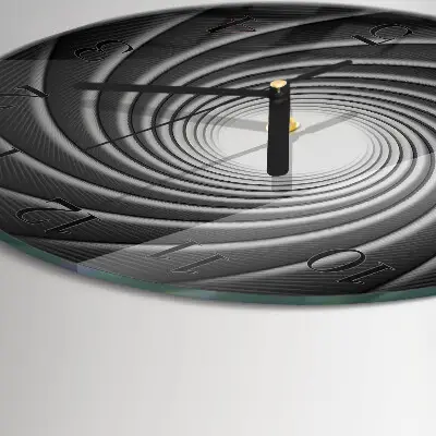 Ronde glas klok Vortex