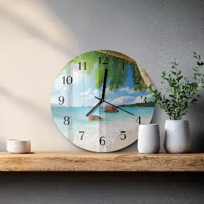 Ronde glas klok Eiland