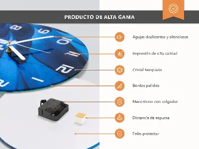 Ronde glas klok Eiland