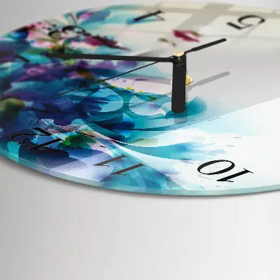 Klok glas met opdruk rond Abstractie