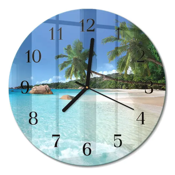 Ronde glas klok Strand
