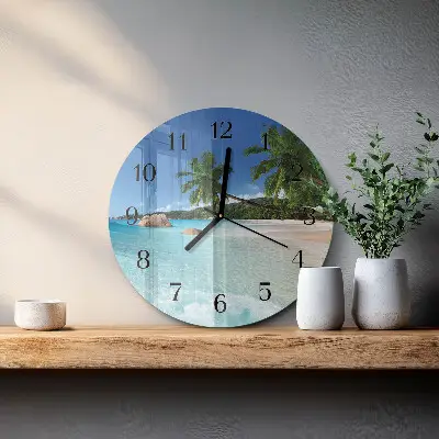 Ronde glas klok Strand