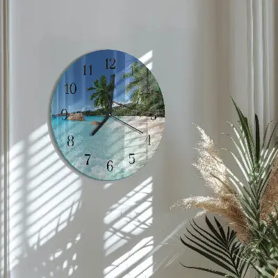 Ronde glas klok Strand