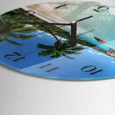 Ronde glas klok Strand