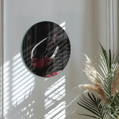 Ronde glas klok Wijn