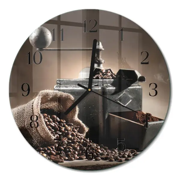 Klok glas met opdruk rond Koffiemolen