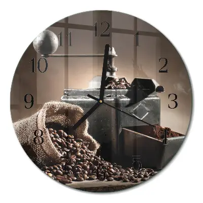 Klok glas met opdruk rond Koffiemolen
