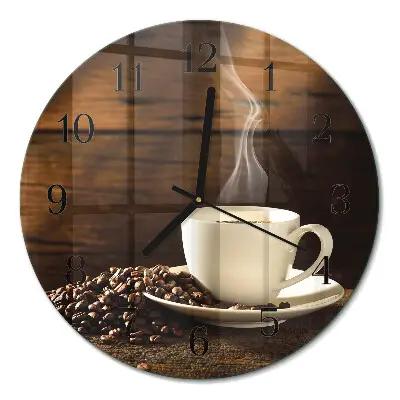 Ronde glazen klok Koffie