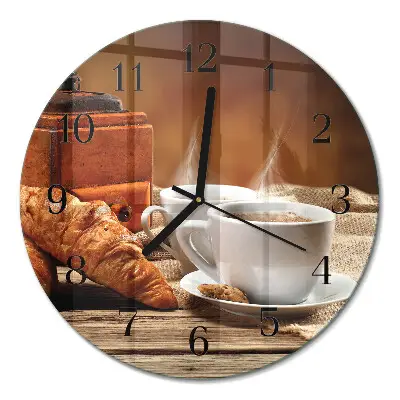Klok glas met opdruk rond Koffiemolen