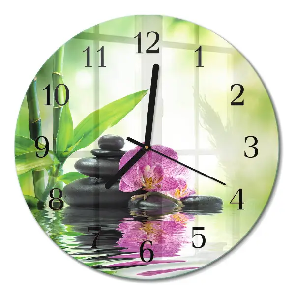 Ronde glazen klok Orchidee spa
