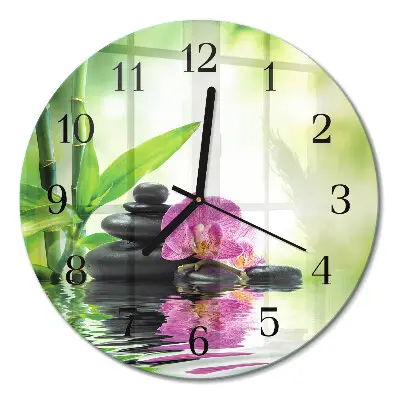 Ronde glazen klok Orchidee spa