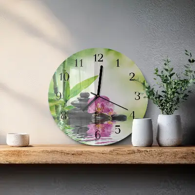 Ronde glazen klok Orchidee spa