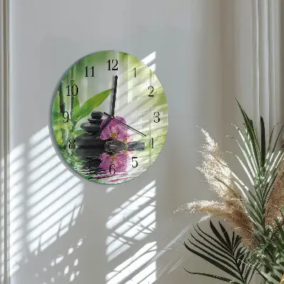 Ronde glazen klok Orchidee spa