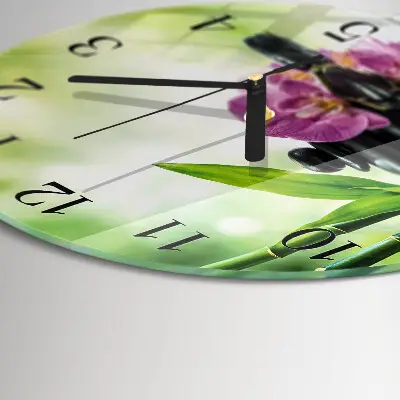 Ronde glazen klok Orchidee spa