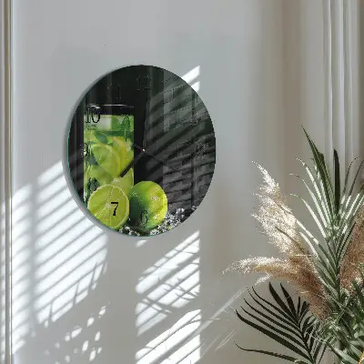 Klok glas met opdruk rond Calciumcarbonaat