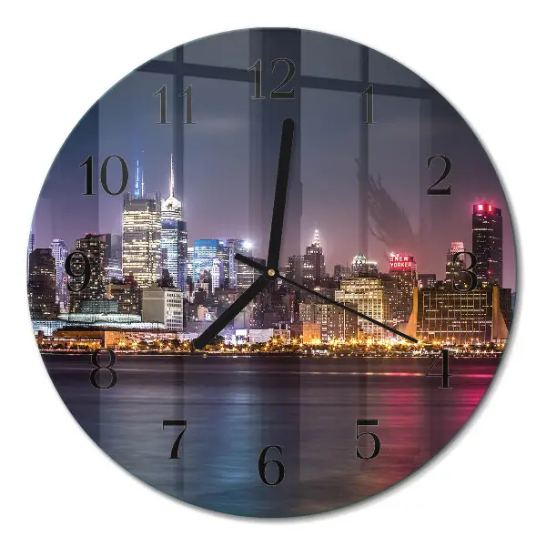 Ronde glas klok Horizon