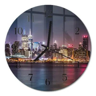 Ronde glas klok Horizon