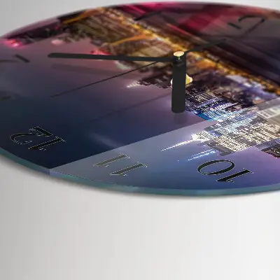 Ronde glas klok Horizon