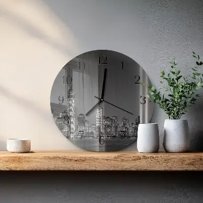 Klok glas met opdruk rond Horizon