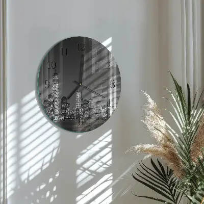 Klok glas met opdruk rond Horizon