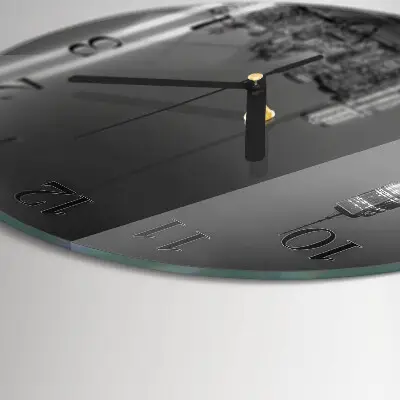 Klok glas met opdruk rond Horizon