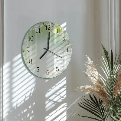 Klok glas met opdruk rond Lente
