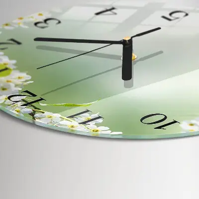 Klok glas met opdruk rond Lente