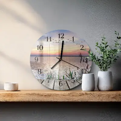 Ronde glazen klok Meer