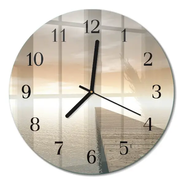 Wandklok glas decoratie rond Pier