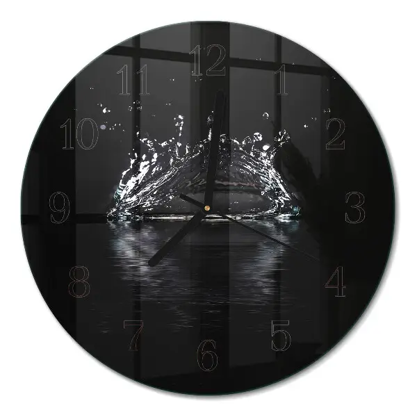 Ronde glazen klok Water