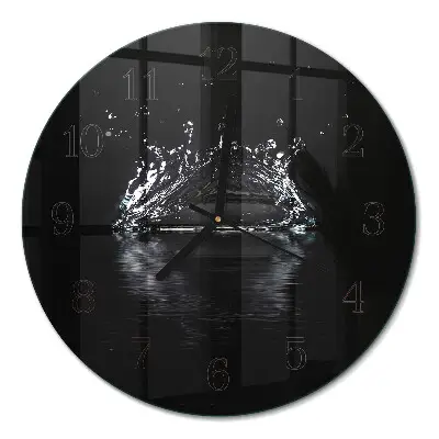 Ronde glazen klok Water