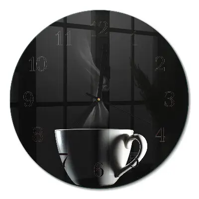 Ronde glas klok Mok