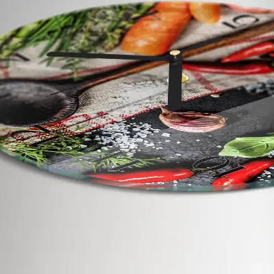 Klok glas met opdruk rond Specerijen