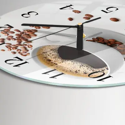 Ronde glas klok Koffie