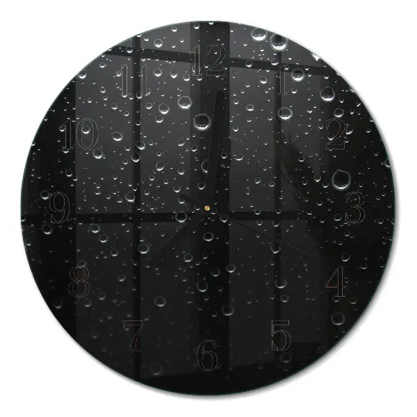 Wandklok glas decoratie rond Druppels