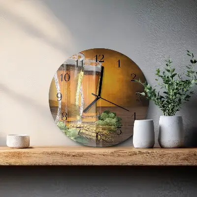 Ronde glas klok Glazen bier