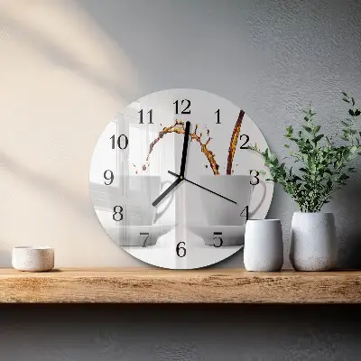 Ronde glazen klok Kopjes koffie
